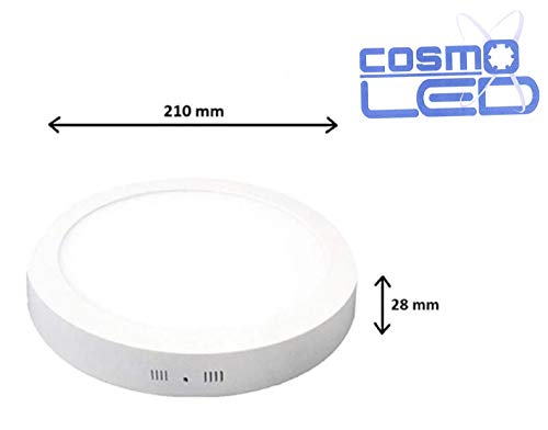 DOWNLIGHT PANEL SUPERFICIE LED CIRCULAR 20W plafon Redondo Para Techo y Pared (6000K, Pack de 4)
