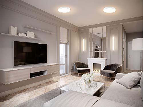 DOWNLIGHT PANEL SUPERFICIE LED CIRCULAR 20W plafon Redondo Para Techo y Pared (6000K, Pack de 4)