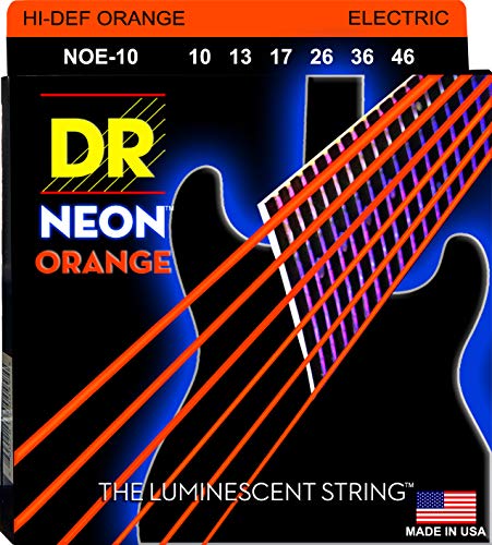 DR String NOE-10 Neon Orange Juego Cuerdas Eléctrica