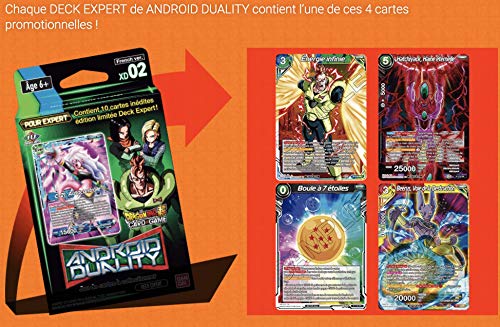 Dragon Ball Super Card Game Deck Expert de 51 tarjetas: Android Duality – Versión francesa XD02