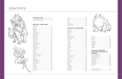 Draw Like an Artist: 100 Fantasy Creatures and Characters: Step-by-Step Realistic Line Drawing - A Sourcebook for Aspiring Artists and Designers (4)