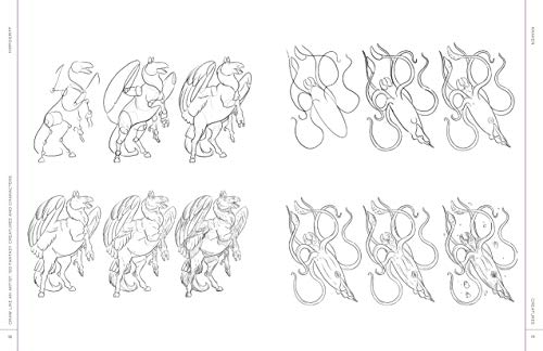 Draw Like an Artist: 100 Fantasy Creatures and Characters: Step-by-Step Realistic Line Drawing - A Sourcebook for Aspiring Artists and Designers (4)