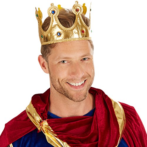 dressforfun Disfraz de Rey para Hombre | Incl. Capa + Botas y Mitones (XXL | No. 301219)