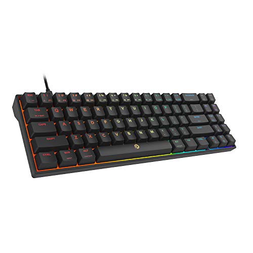 DREVO Calibur V2 TE 60% Teclado Mecánico para Juegos, Interruptor Cherry MX Marrón, Distribución QWERTY US, Compacto de 71 Teclas, Compatible con PC/Mac, USB C, Negro