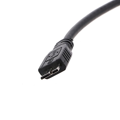 DROHOO USB 3.0 Macho a Tipo A Micro B Macho Y Splliter Cable de extensión para Disco Duro, Negro
