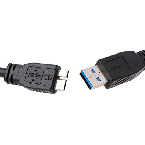 DROHOO USB 3.0 Macho a Tipo A Micro B Macho Y Splliter Cable de extensión para Disco Duro, Negro