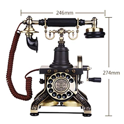 DSDD Teléfono teléfono Fijo Antiguo de Gama Alta de Lujo para el hogar Retro teléfono Fijo con Cable para la decoración del hogar del Hotel en casa