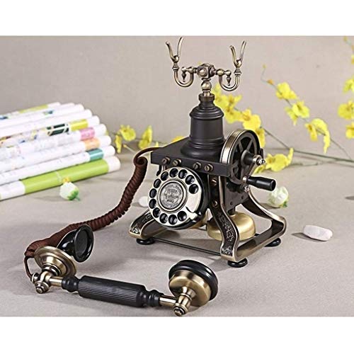 DSDD Teléfono teléfono Fijo Antiguo de Gama Alta de Lujo para el hogar Retro teléfono Fijo con Cable para la decoración del hogar del Hotel en casa