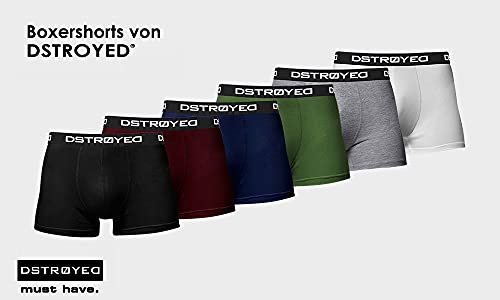 Dstroyed ® - Calzoncillos tipo bóxer para hombre, paquete de 12, calzoncillos tipo bóxer, 318 313b - Juego de 12 unidades multicolor XL