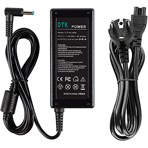 DTK 19.5V 3.33A 65W Cargadores y adaptadores para portátiles y netbooks para HP Cargadore Portátile Netbook Ordenador Computadora AC Laptop Adaptador Cargador Connector【4.5 * 3.0mm】