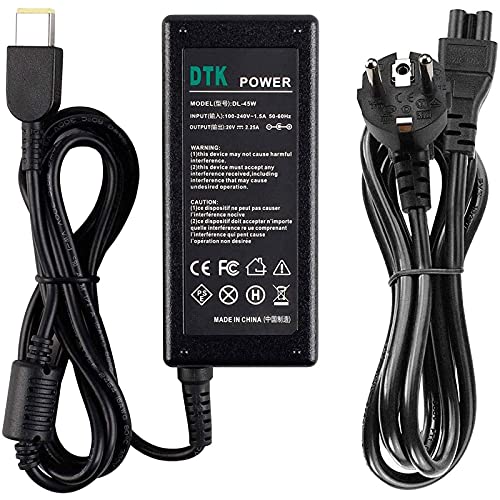 DTK 20V 2.25A 45W Cargadores y adaptadores para portátiles y netbooks para Lenovo thinkpad Cargadore Portátile Netbook Ordenador Computadora AC Laptop Adaptador Cargador Connector【11.0*5.0mm】