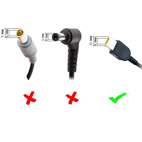 DTK 20V 2.25A 45W Cargadores y adaptadores para portátiles y netbooks para Lenovo thinkpad Cargadore Portátile Netbook Ordenador Computadora AC Laptop Adaptador Cargador Connector【11.0*5.0mm】