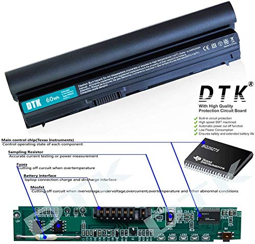 DTK Batería para DELL RFJMW K4CP5 Y61CV J79X4 FRR0G Latitude E6120 E6220 E6230 E6320 E6330 E6430S Baterías portátiles y netbooks 11.1V 60Wh