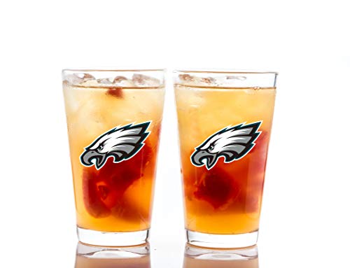 Duck House Juego de vasos de pinta de New York Giants transparente, 16 onzas, 2 paquetes - LGHC121-2, Juego de vasos de pinta, 16 OZ/EA, Transparente