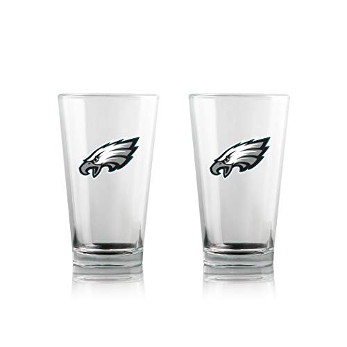 Duck House Juego de vasos de pinta de New York Giants transparente, 16 onzas, 2 paquetes - LGHC121-2, Juego de vasos de pinta, 16 OZ/EA, Transparente