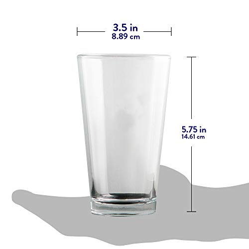 Duck House Juego de vasos de pinta de New York Giants transparente, 16 onzas, 2 paquetes - LGHC121-2, Juego de vasos de pinta, 16 OZ/EA, Transparente