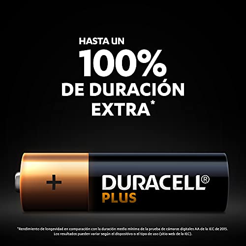 Duracell - NUEVO Pilas alcalinas Plus AA , 1.5 Voltios LR6 MN1500, paquete de 18