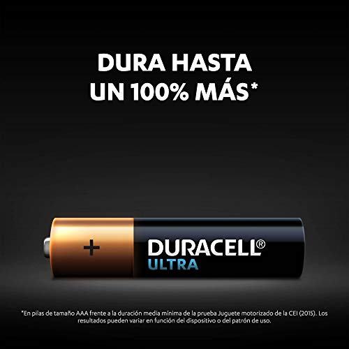 Duracell - Ultra AAA con Powerchek, Pilas Alcalinas (paquete de 12) 1.5 Voltios LR03 MX2400