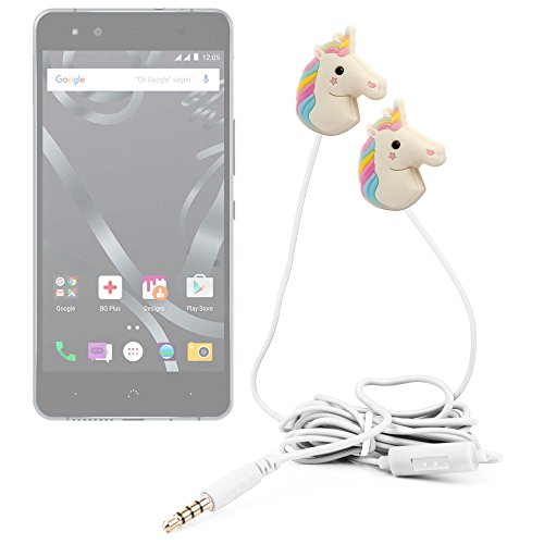 DURAGADGET Auriculares estéreo con diseño de Unicornio Arcoiris para Smartphone BQ Aquaris X5 Cyanogen Edition, Aquaris U Lite, Aquaris U Plus, Aquaris U, Aquaris X5 Plus, Aquiaris M5