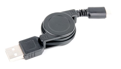 DURAGADGET Cable MicroUSB Retráctil para Portátil HP OMEN 15-ce016ns, ASUS FX504GE-DM198T, ASUS FX504GD-DM473, ASUS VivoBook S14 S406UA-BV121T Pasar Sus Datos Al PC!