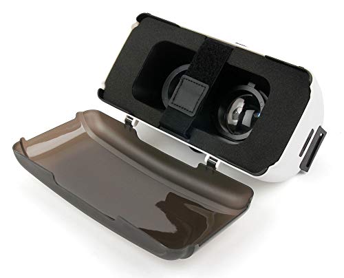 DURAGADGET Gafas de Realidad Virtual VR Ajustables en Color Negro Compatible con Smartphones Lenovo K10 Plus, Realme X2 + Gamuza limpiadora.