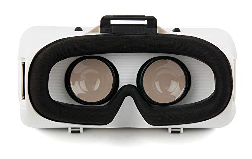 DURAGADGET Gafas de Realidad Virtual VR Ajustables en Color Negro Compatible con Smartphones Lenovo K10 Plus, Realme X2 + Gamuza limpiadora.