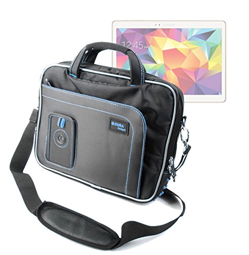 DURAGADGET Maletín con Diseño Innovador para la Tablet BQ Aquaris M10 Ubuntu Edition 10.1" | HD | Full HD - En Color Negro Y Azul