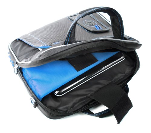 DURAGADGET Maletín con Diseño Innovador para la Tablet BQ Aquaris M10 Ubuntu Edition 10.1" | HD | Full HD - En Color Negro Y Azul