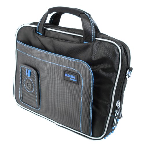 DURAGADGET Maletín con Diseño Innovador para la Tablet BQ Aquaris M10 Ubuntu Edition 10.1" | HD | Full HD - En Color Negro Y Azul