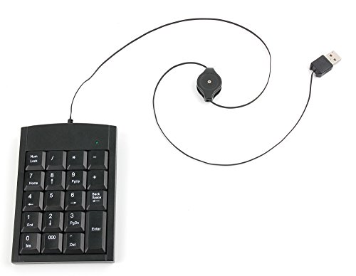 DURAGADGET Teclado Numérico con Cable Retráctil para Portátil HP OMEN 15-ce016ns, ASUS FX504GE-DM198T, ASUS FX504GD-DM473, ASUS VivoBook S14 S406UA-BV121T - con Conexión USB