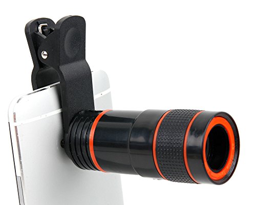 DURAGADGET Zoom, Objetivo, Lente, telescopio para Smartphone BQ Aquaris X5 Cyanogen Edition, Aquaris U Lite, Aquaris U Plus, Aquaris U, Aquaris X5 Plus, Aquiaris M5. Incluye Gamuza de Limpieza.