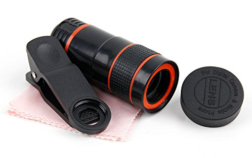 DURAGADGET Zoom, Objetivo, Lente, telescopio para Smartphone BQ Aquaris X5 Cyanogen Edition, Aquaris U Lite, Aquaris U Plus, Aquaris U, Aquaris X5 Plus, Aquiaris M5. Incluye Gamuza de Limpieza.