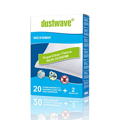 dustwave® Megapack - 20 bolsas de filtro para aspiradora Siemens - VR 9 (xxxx) Rapid Aspiradora - Bolsas para el polvo de la marca Dustwave®