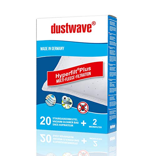 dustwave Megapack - 20 bolsas para aspiradora VR - VC-N02BV - Fabricado en Alemania + Incluye microfiltro