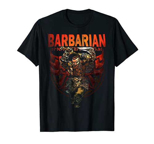 Dwarven Barbarian Fantasy Mesa RPG Juego de rol D20 Gamer Camiseta