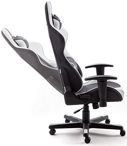 DX Racer 6 62506SW5 - Silla gaming, color negro/blanco, 78 x 52 x 124-134 cm