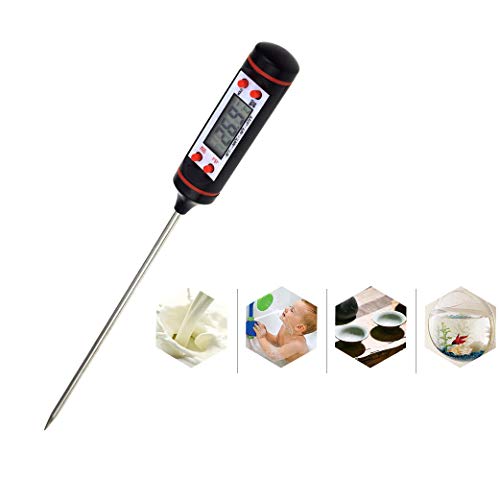 DXIA Termómetro de Cocina de Lectura Instantánea, Termómetro Digital de Cocina, Sonda Súper Larga, Termometro Alimentos con Pantalla LCD, Para Cocina, BBQ, Comida, Pavo, Caramelo, Leche, Agua de Baño