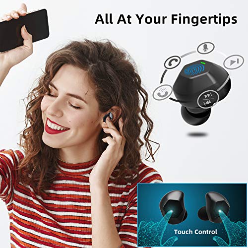 dypay ANC TWS Auriculares intraurales inalámbricos con cancelación de Ruido Activo, Bluetooth 5.0, 32 Horas de reproducción, Sonido Premium, Auriculares Bluetooth con micrófono Incorporado