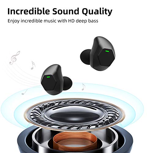 dypay ANC TWS Auriculares intraurales inalámbricos con cancelación de Ruido Activo, Bluetooth 5.0, 32 Horas de reproducción, Sonido Premium, Auriculares Bluetooth con micrófono Incorporado