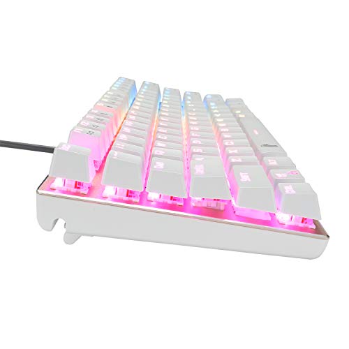 E-YOOSO Teclado mecánico para juegos 81 teclas, 60% verdadero RGB retroiluminado, teclado mecánico para juegos de ordenador portátil