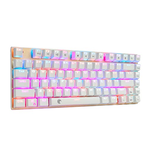 E-YOOSO Teclado mecánico para juegos 81 teclas, 60% verdadero RGB retroiluminado, teclado mecánico para juegos de ordenador portátil