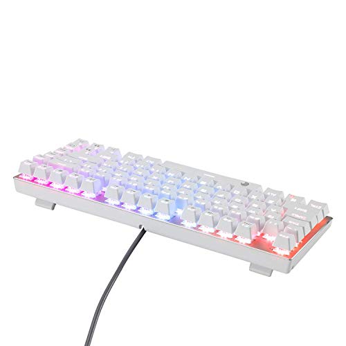 E-YOOSO Teclado mecánico para juegos 81 teclas, 60% verdadero RGB retroiluminado, teclado mecánico para juegos de ordenador portátil