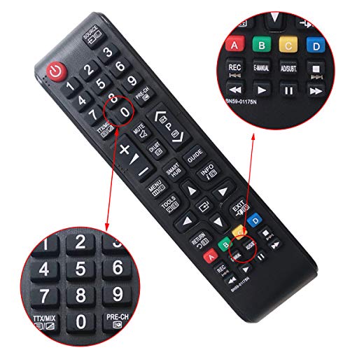 EAESE Mando Samsung BN59-01175N Reemplazo Mando a Distancia para Samsung LCD LED Smart TV UE40H6470SSXZG UE40HU6900SXZG UA85JU7000W UA88JS9500W Compatible con todos los controles remotos de Samsung TV