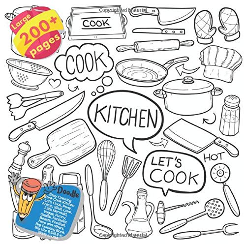 Easy Coloring Book Cook Kitchen Let's Cook, Pony, Anime, Skull, Love, Little Mermaid, Vogue, Funny, Graffiti, Fantastic Beasts, Football, Hero and ... Cook Kitchen Lets Cook and others Doodle)