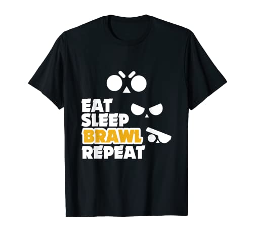 Eat Sleep Brawl Repeat Gamer Juego móvil Brawl Para Stars Camiseta