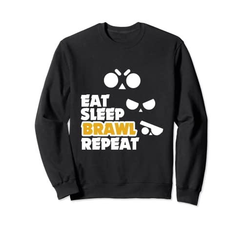 Eat Sleep Brawl Repeat Gamer Juego móvil Brawl Para Stars Sudadera