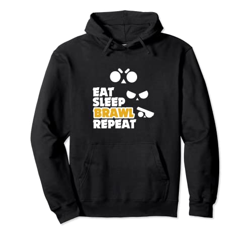 Eat Sleep Brawl Repeat Gamer Juego móvil Brawl Para Stars Sudadera con Capucha