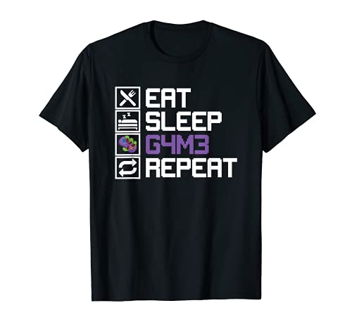 Eat Sleep Game Repeat Orc MMO RPG Juego de Rol Game Leetcode Camiseta
