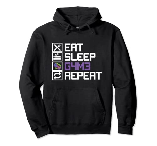 Eat Sleep Game Repeat Orc MMO RPG Juego de Rol Game Leetcode Sudadera con Capucha