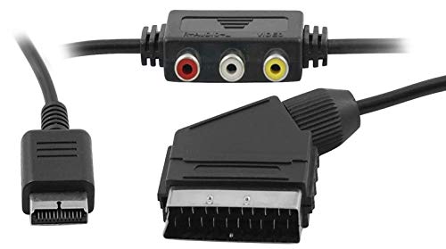 Eaxus® RGB Scart Cable adecuado para Playstation - Cable de TV con salida de audio - Compatible con PSX PS1 PS2 PS3